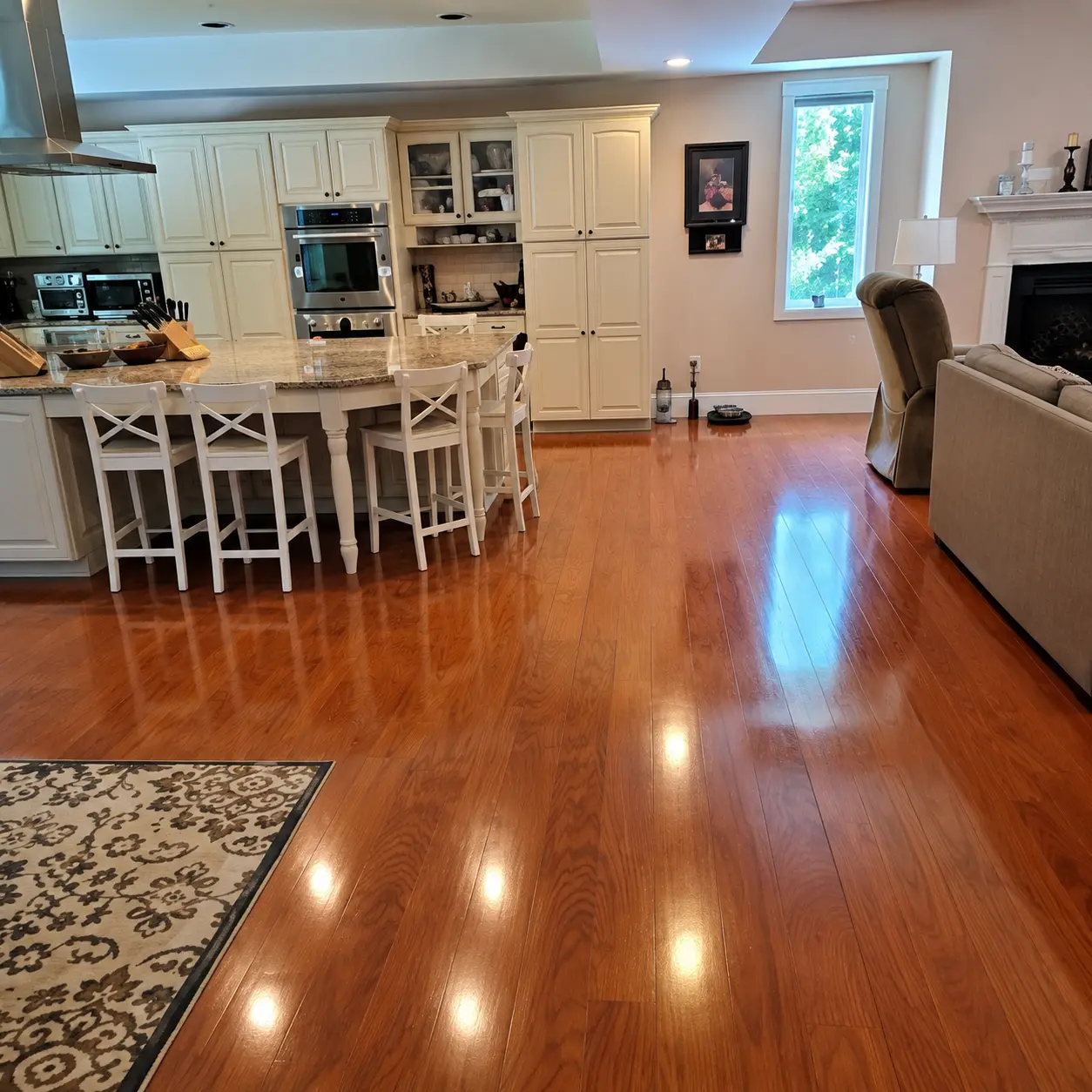 Kitchen after cleaning and care
